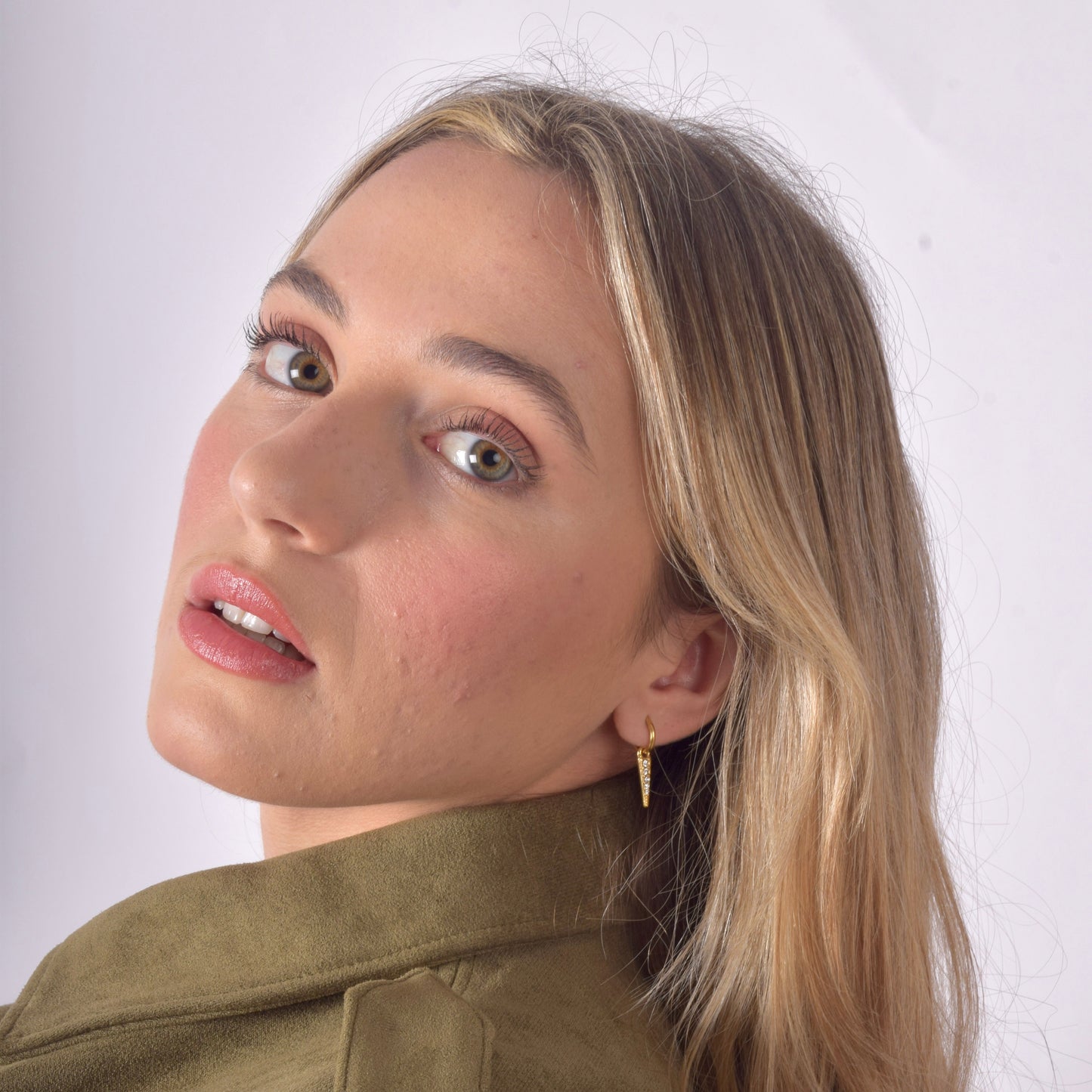 Pendientes pincho mini plata