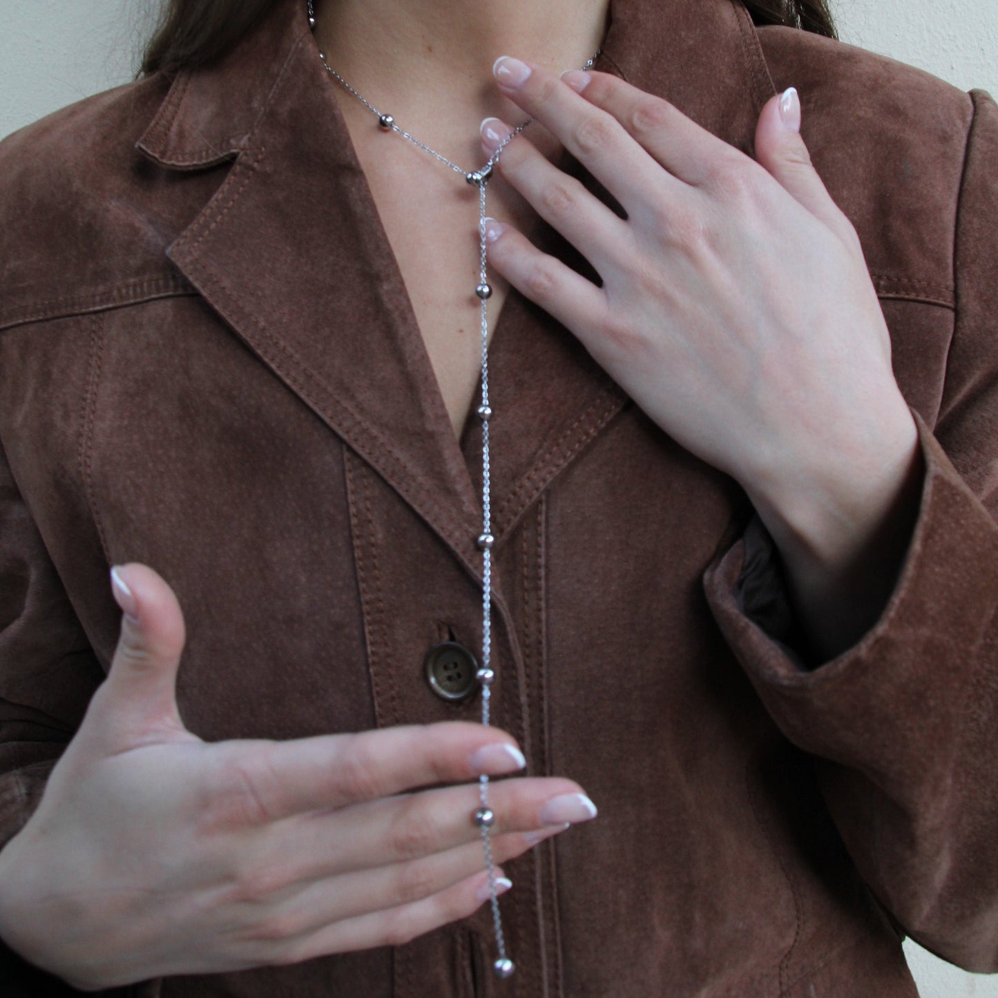 Collar gota plata