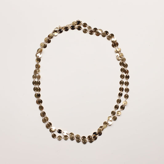 Collar mini cuentas circulares oro