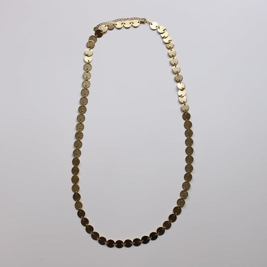Collar cuentas circulares oro
