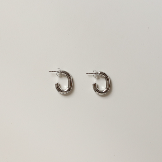 Aro mini ovalado plata