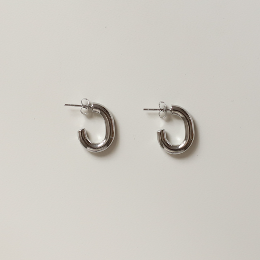 Aro ovalado plata