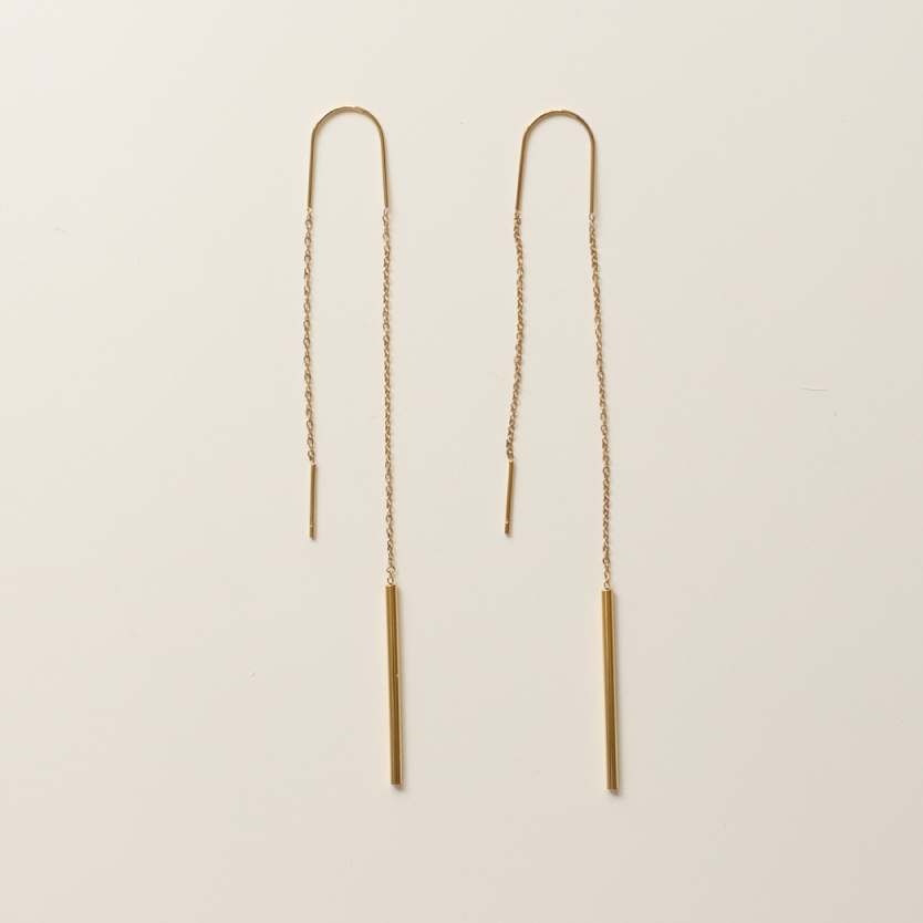 Pendientes colgantes oro