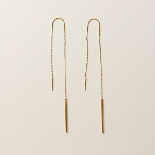 Pendientes colgantes oro