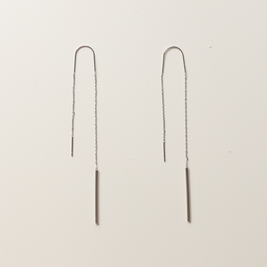 Pendientes colgantes plata