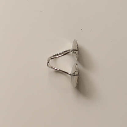 Anillo doble circulo plata