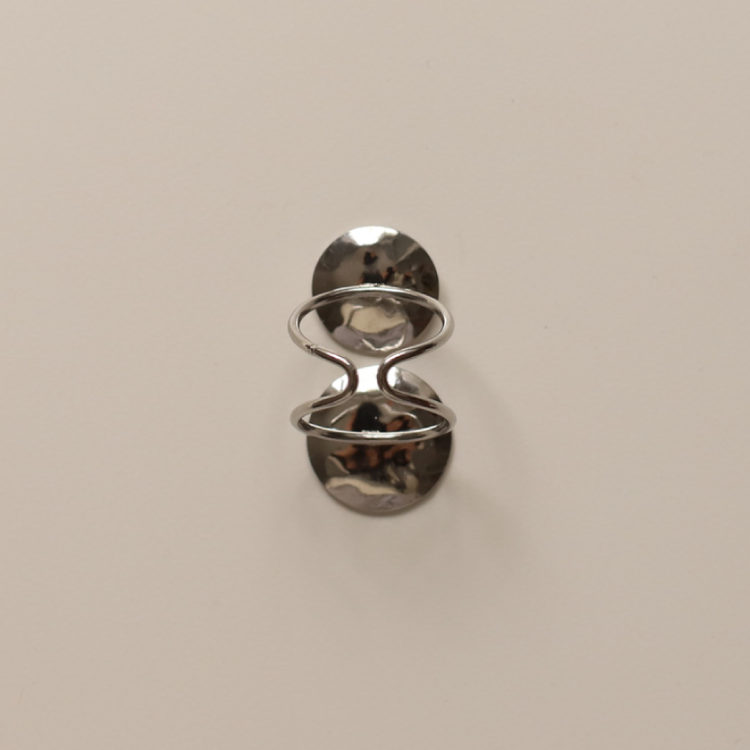 Anillo doble circulo plata