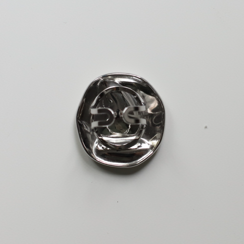 Anillo oquedad circulo plata