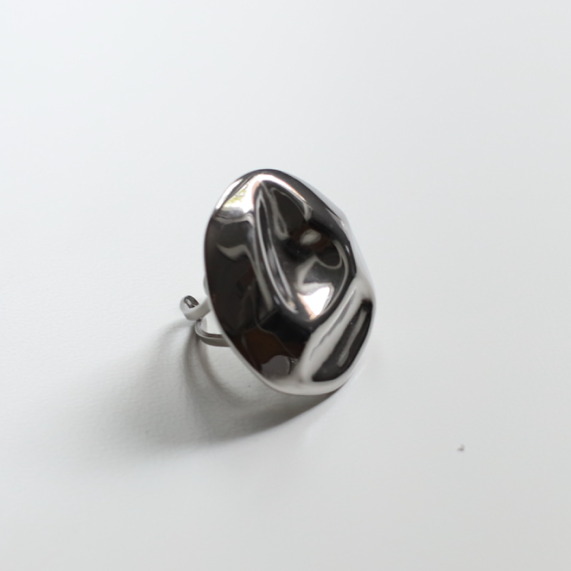 Anillo oquedad circulo plata