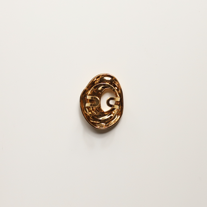 Anillo oquedad ovalo oro