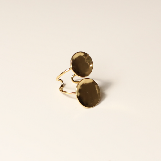Anillo doble circulo oro