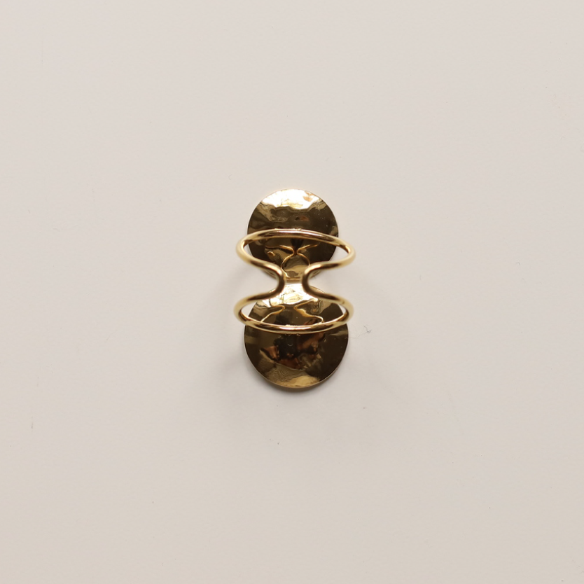 Anillo doble circulo oro