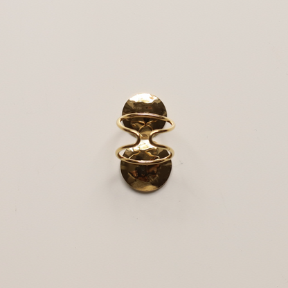 Anillo doble circulo oro