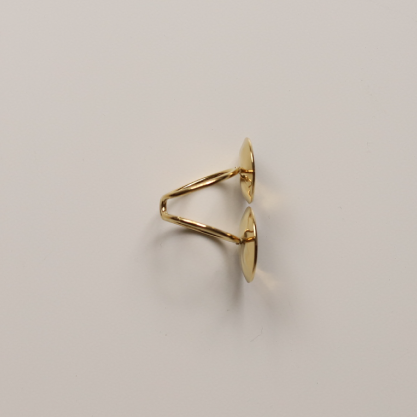 Anillo doble circulo oro