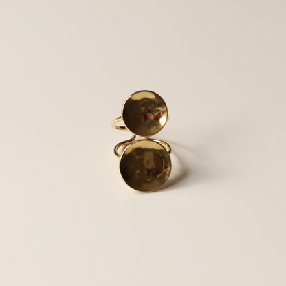 Anillo doble circulo oro
