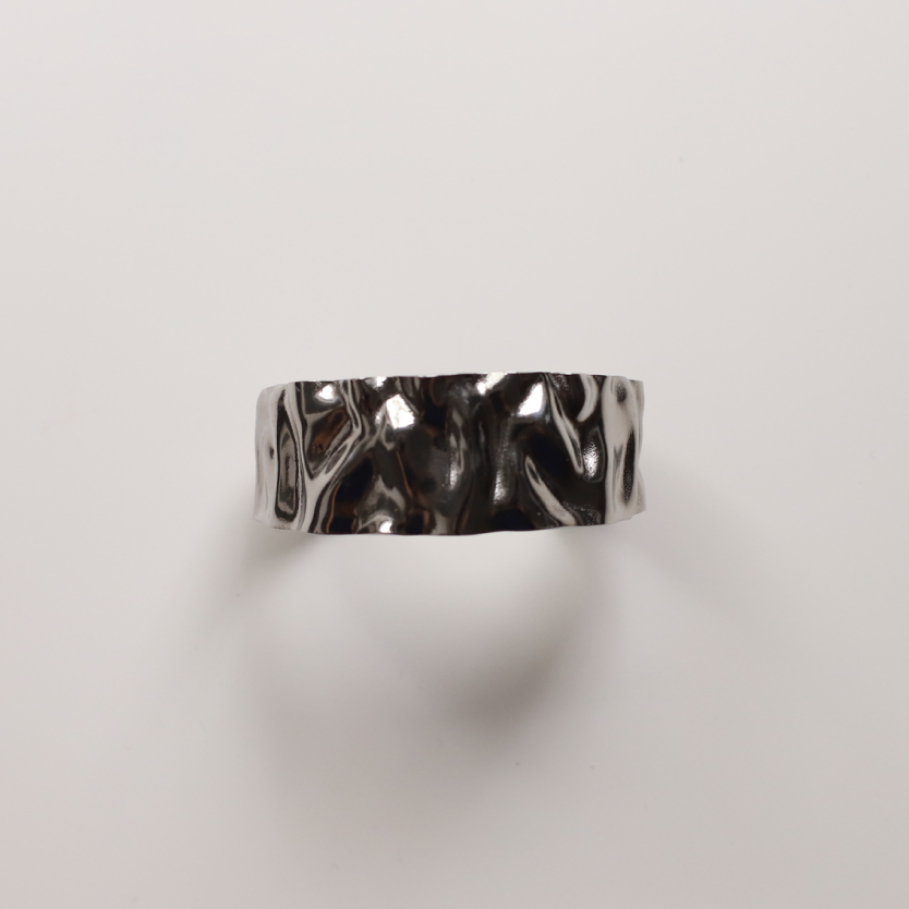 Brazalete arrugas plata