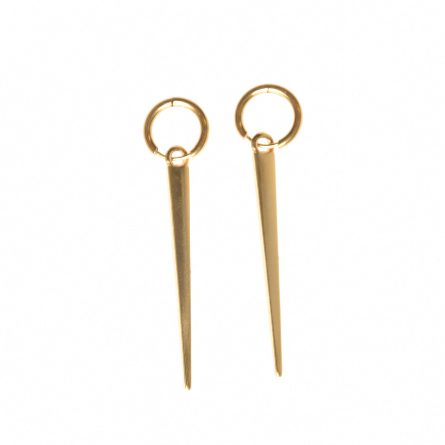 Pendiente pincho oro