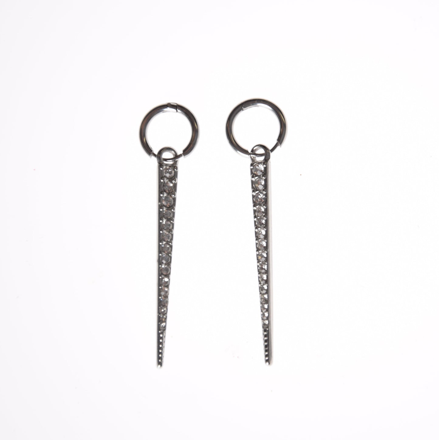 Pendiente pincho plata