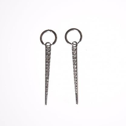 Pendiente pincho plata