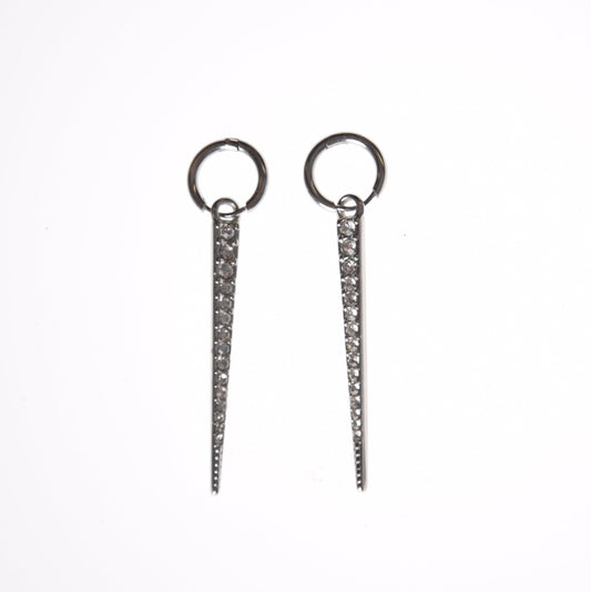 Pendiente pincho plata