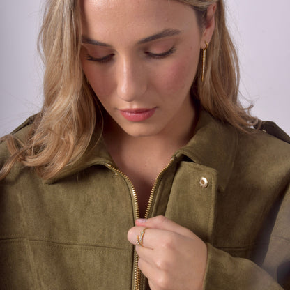 Pendiente pincho oro