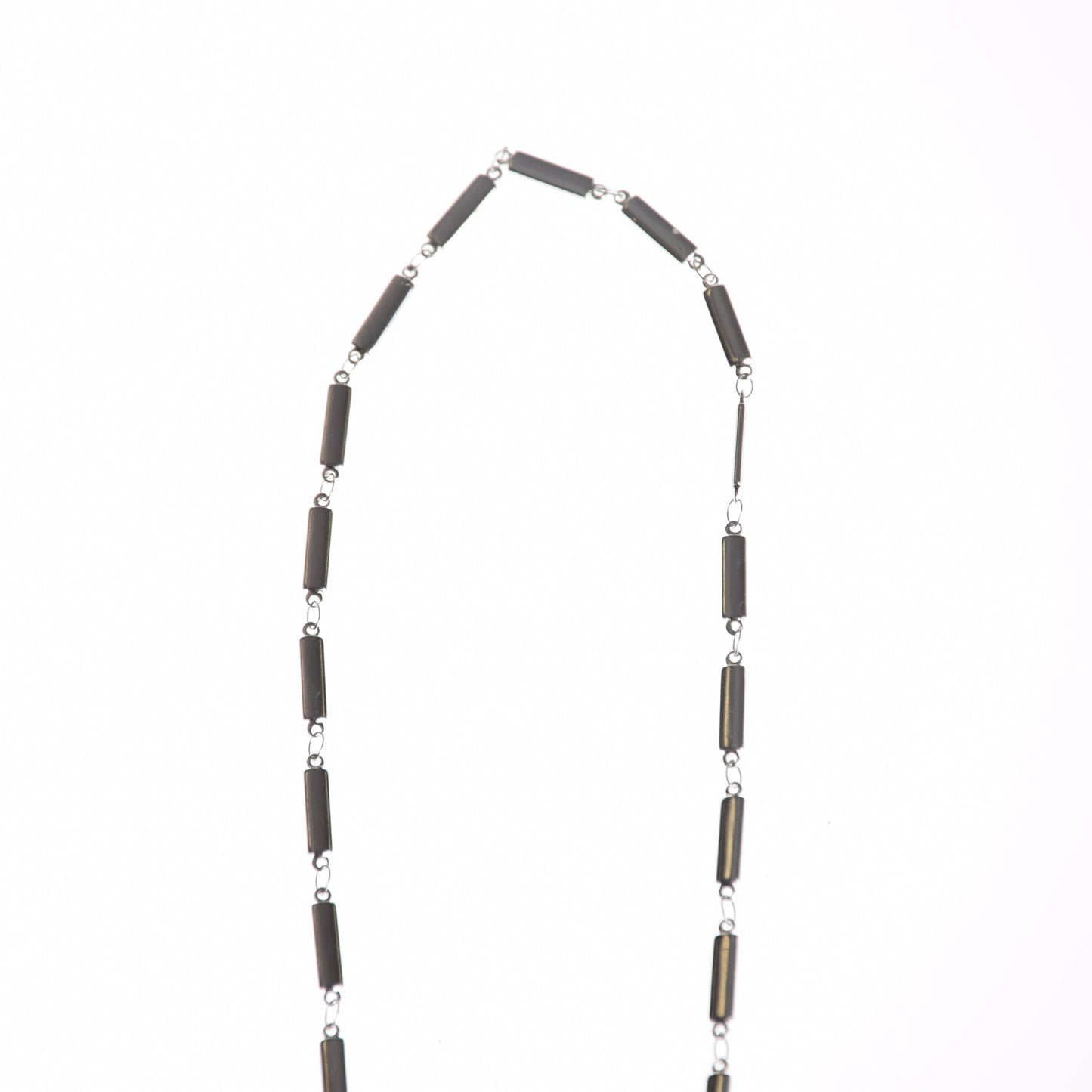 Collar eslabón perla plata