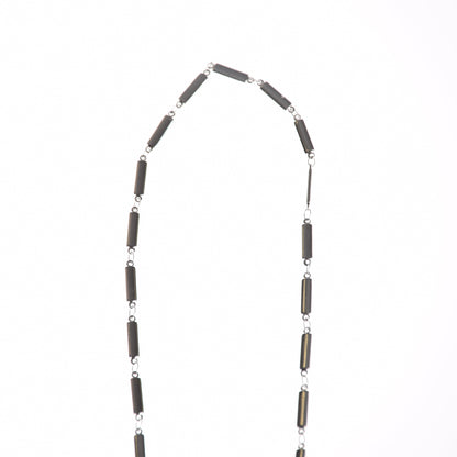 Collar eslabón perla plata