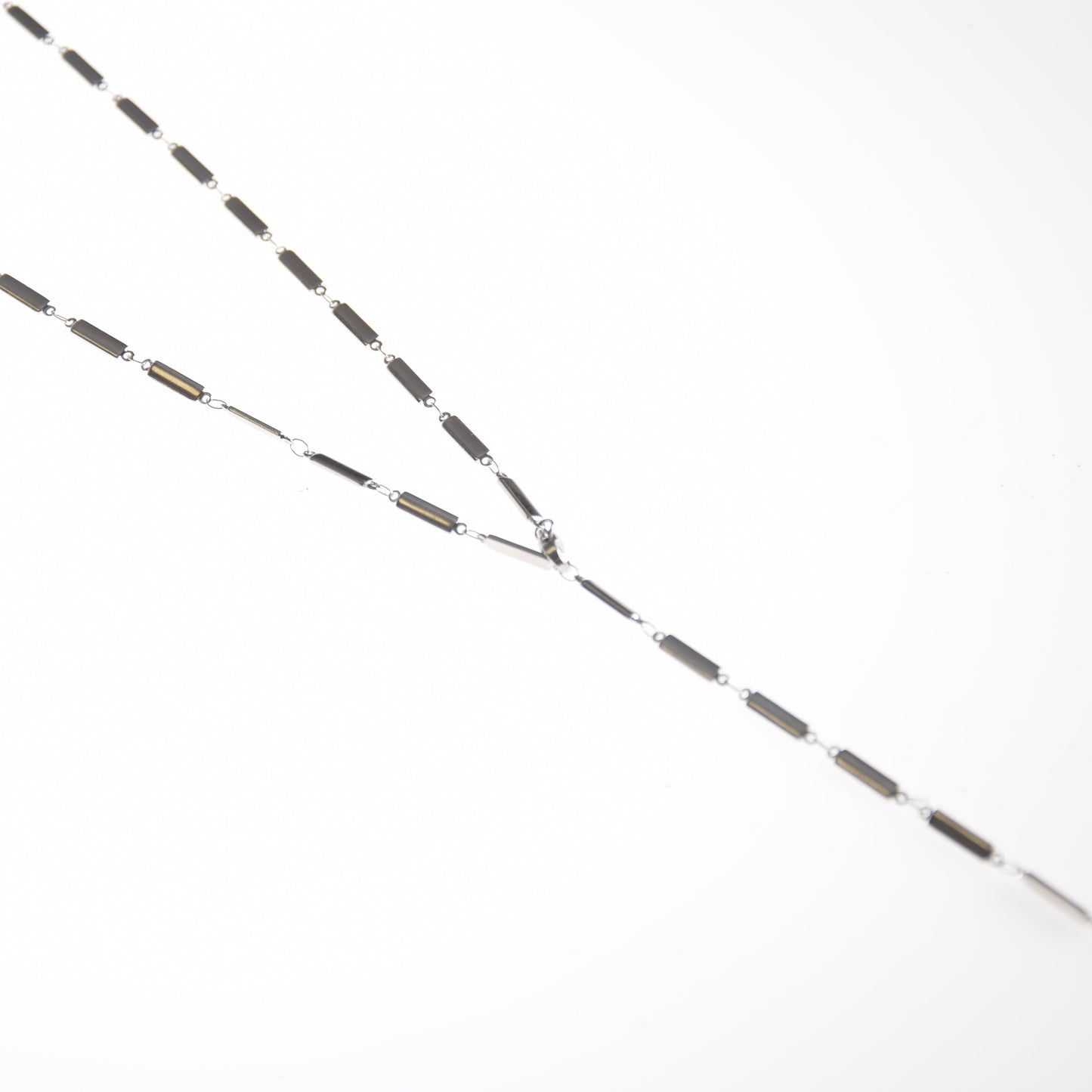 Collar eslabón perla plata