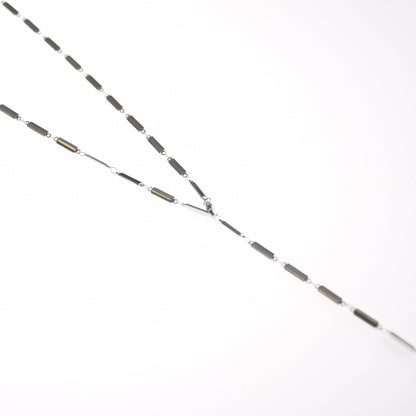 Collar eslabón perla plata