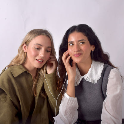 Pendiente pincho plata