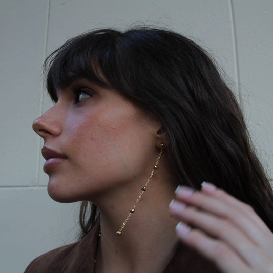 Pendientes gota oro