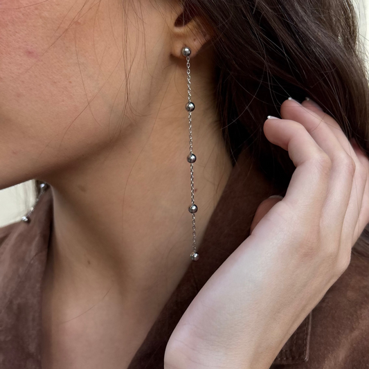 Pendientes gota plata