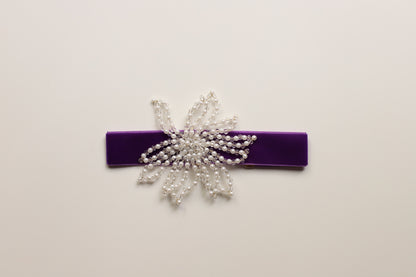Chocker flor perla morado