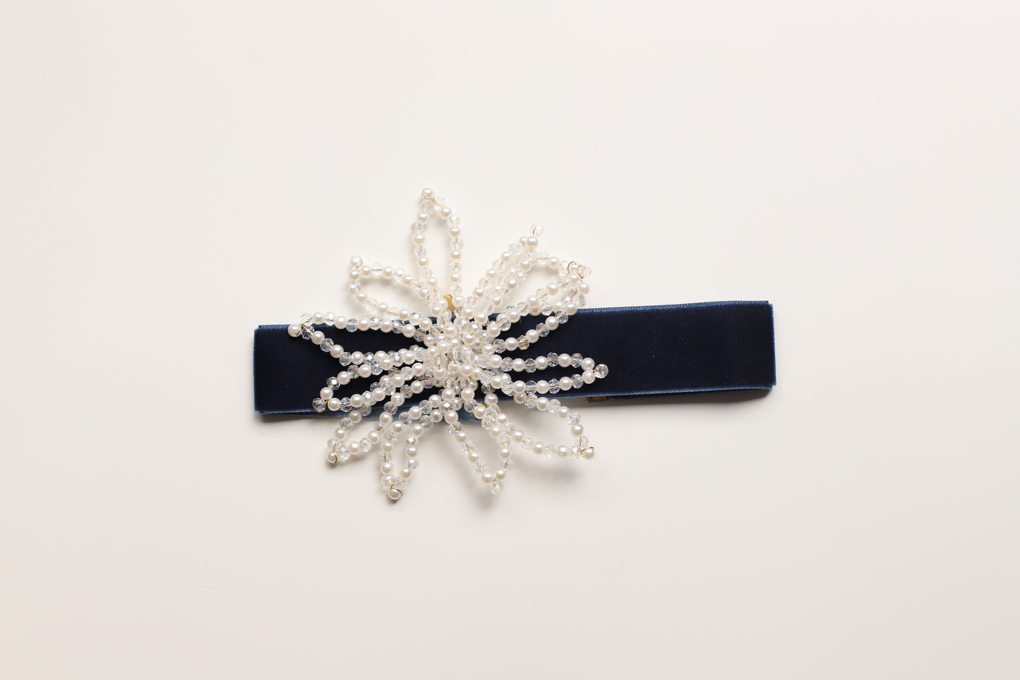 Chocker flor perla marino