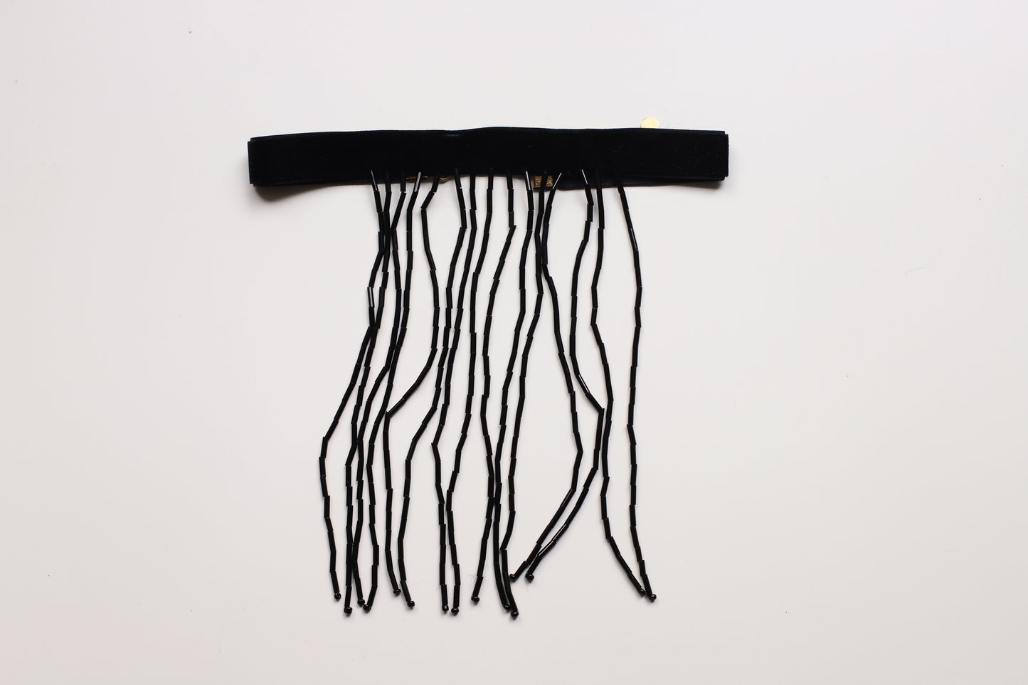 Chocker abalorios cascada negro