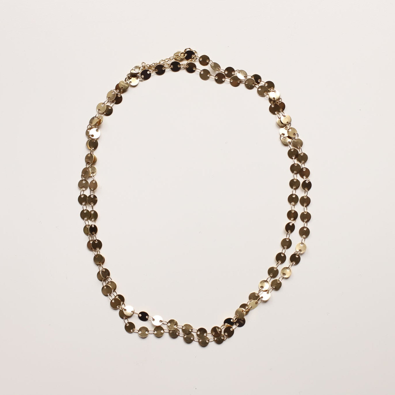 Collar mini cuentas circulares oro