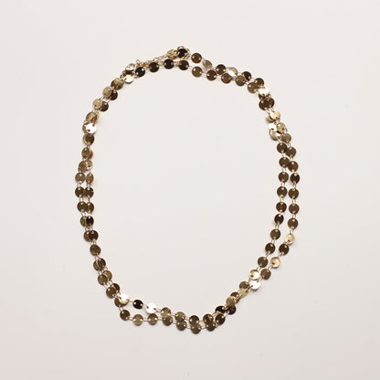 Collar mini cuentas circulares oro
