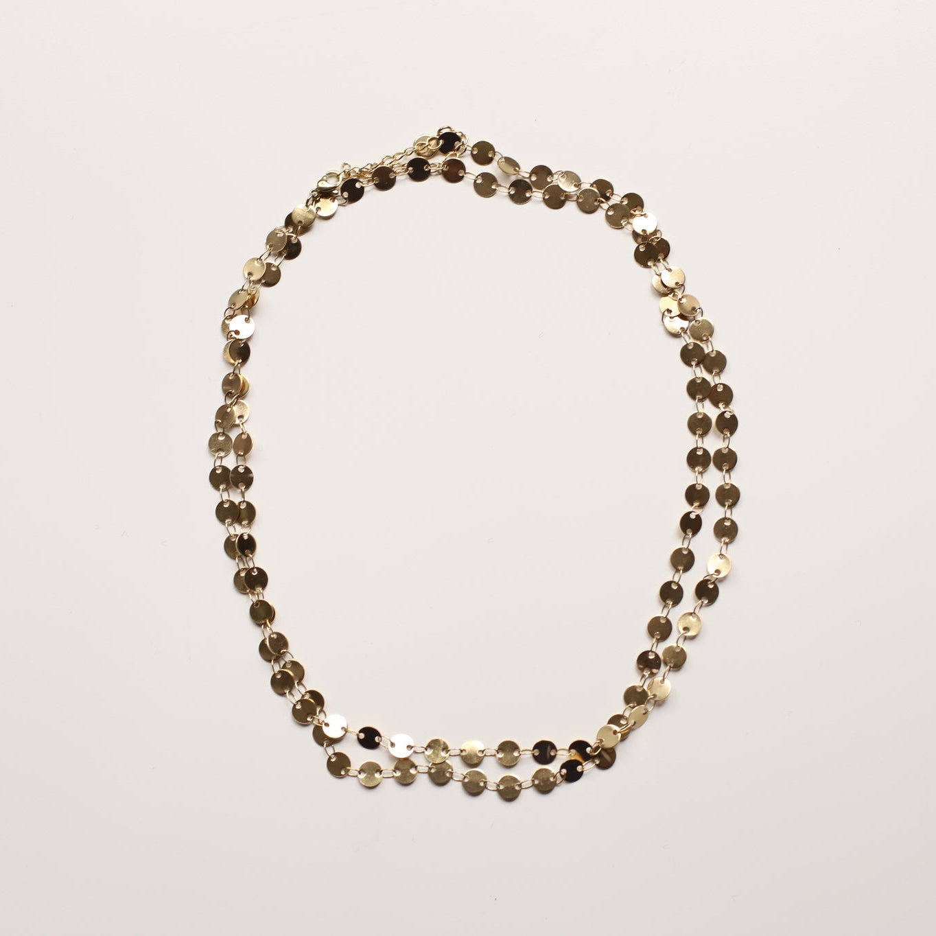 Collar mini cuentas circulares oro