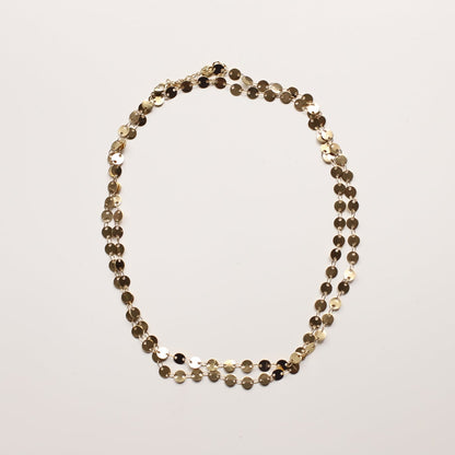 Collar mini cuentas circulares oro