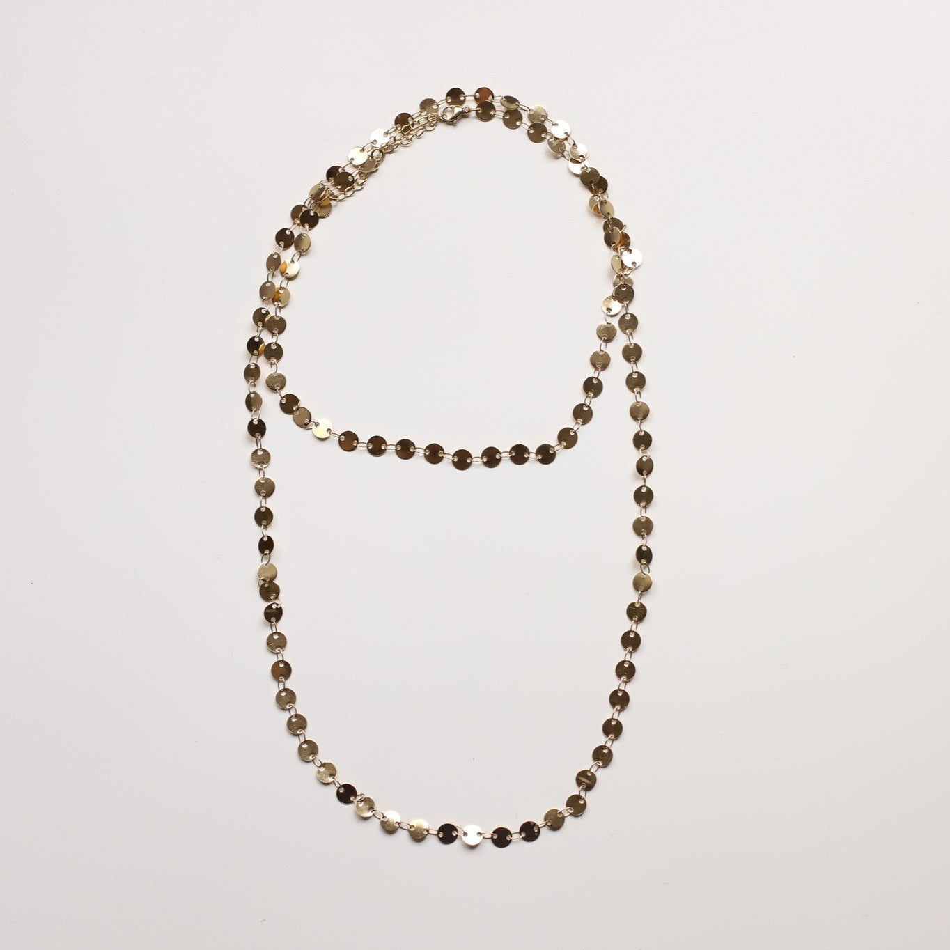 Collar mini cuentas circulares oro