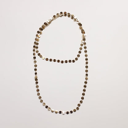 Collar mini cuentas circulares oro
