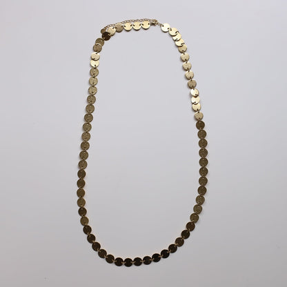 Collar cuentas circulares oro