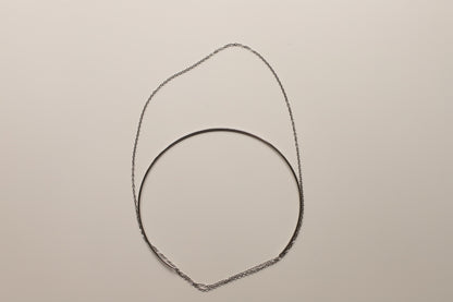 Chocker cadena fina larga plata