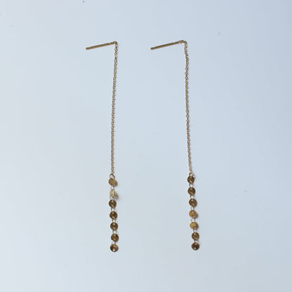 Pendientes círculos cascada oro