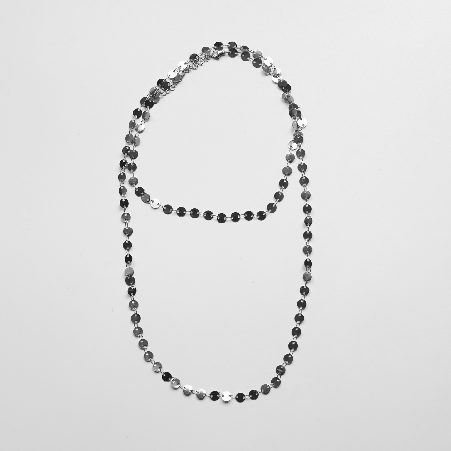 Collar mini cuentas circulares plata