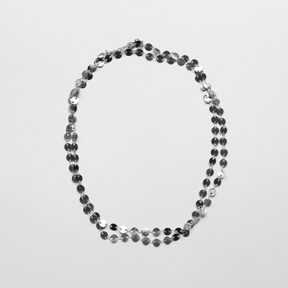 Collar mini cuentas circulares plata
