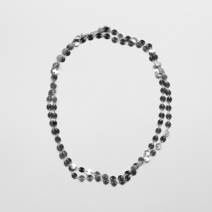 Collar mini cuentas circulares plata