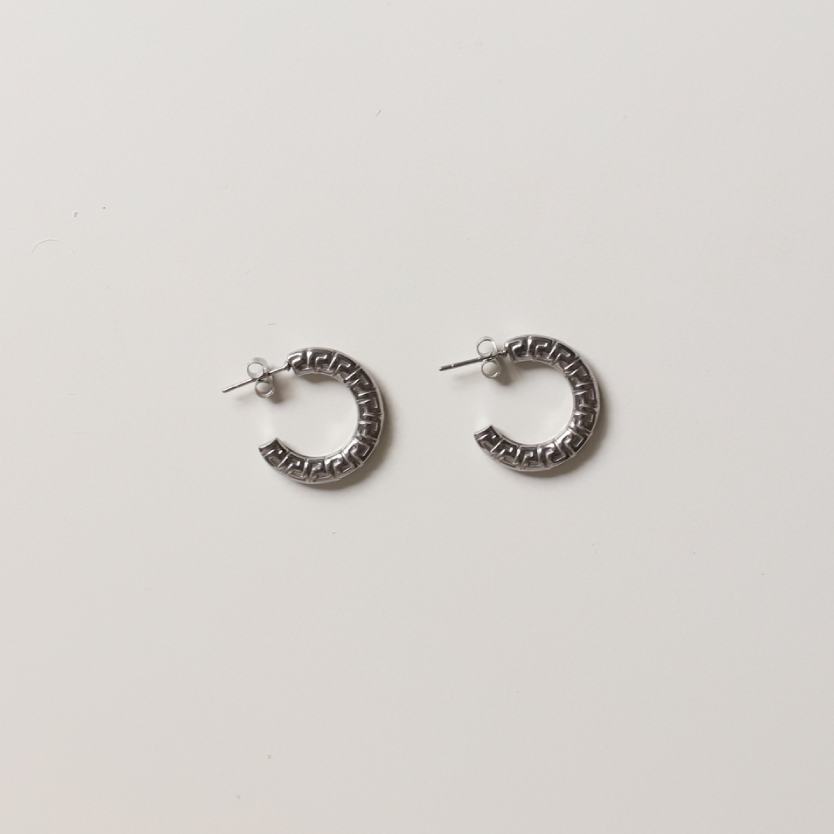 Aro rugoso mini plata