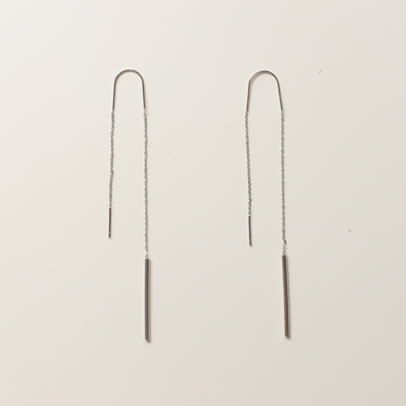 Pendientes colgantes plata