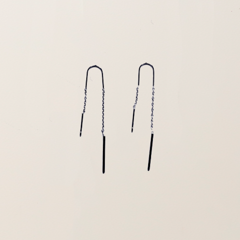 Pendientes colgantes mini plata